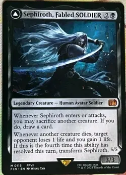 MTG Sephiroth, Fabled SOLDIER 115 Regular Mythic Card - Image 1