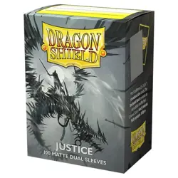 Dragon Shield Dual Sleeves – Matte Justice (Silver) - 1000 Card Sleeves - Image 1