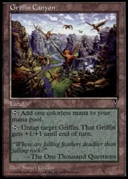 1x Griffin Canyon Moderate Play, Portugese Visions MTG Magic - Image 1