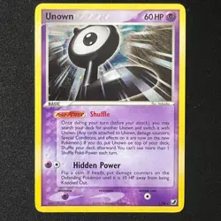 Unown L/28 – 2005 EX Unseen Forces Holo Rare Pokemon Cards TCG LP - Image 1