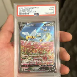 Pokemon Beedrill V 161/189 Astral Radiance Ultra Rare Full Art Holo PSA 9 - Image 1