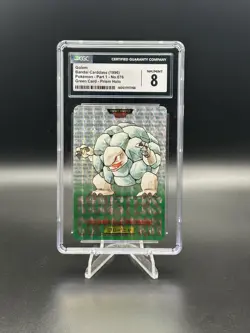 1996 Pokemon Bandai Carddass Golem Part 1 - Green Card 076 Prism Holo CGC 8 NM/M - Image 1