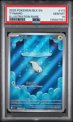 2025 POKEMON BLK EN-BLACK BOLT ILLUSTRATION RARE #113 TYNAMO PSA 10 - Image 1