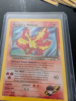 Pokemon Gym Heroes Vintage Lot (1999) - Rocket's Moltres Holo + Gym Leader Stack - Image 2