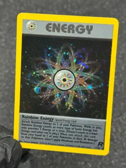 Pokemon TCG 1999 Rainbow Energy 17/82 Special Team Rocket Holographic Rare NM - Image 3