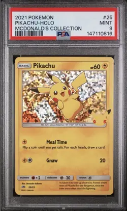 2021 POKEMON MCDONALD'S COLLECTION #25 PIKACHU-HOLO MCDONALD'S COLLECTION PSA 9 - Image 1
