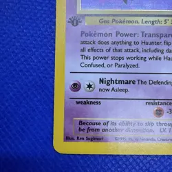 Pokemon Haunter 6/62 Fossil 1st Edition Holo LP To NM - Image 5