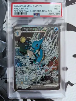 2024 POKEMON SVP EN-SV BLACK STAR PROMO #131 KINGDRA EX PSA 9 - Image 1