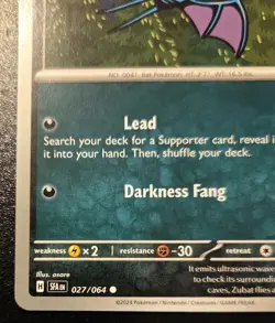 Zubat 027/064 Common Scarlet & Violet: Shrouded Fable Pokemon TCG - Image 4
