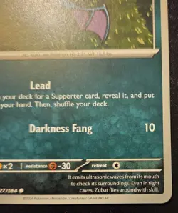 Zubat 027/064 Common Scarlet & Violet: Shrouded Fable Pokemon TCG - Image 5