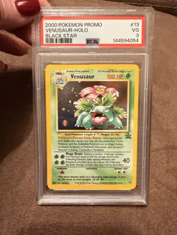 2000 POKEMON PROMO VENUSAUR-HOLO BLACK STAR VG PSA 3 #13 - Image 2
