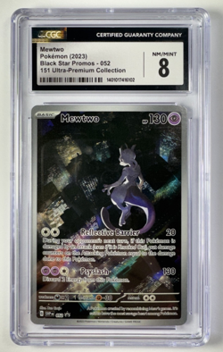 Pokemon: Mewtwo Full Art Holo 151 UPC Black Star Promo 052 CGC 8 NM/MINT - Image 1