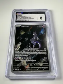 Pokemon: Mewtwo Full Art Holo 151 UPC Black Star Promo 052 CGC 8 NM/MINT - Image 2