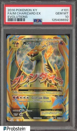 2016 Pokemon XY Evolutions #101 FA M Charizard EX PSA 10 GEM MINT 65 - Image 1
