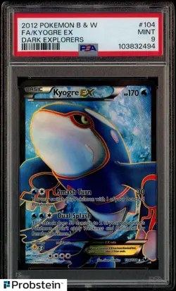 2012 Pokemon Black & White Dark Explorers #104 FA Kyogre EX PSA 9 MINT - Image 1