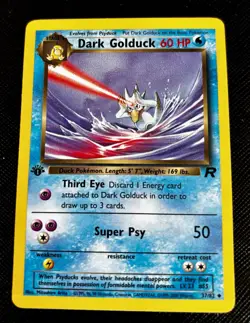 Pokemon Dark Golduck 37/82 1st Edition Team Rocket Set WOTC Vintage TCG LP+ - Image 1