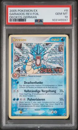 Garados Reverse Holo German PSA 10 Gyarados Pokemon Ex Deoxys #8 - Image 1