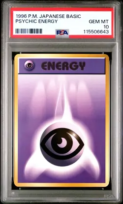 1996 POKEMON JAPANESE BASIC PSYCHIC ENERGY PSA 10 GEM MINT BASE SET - Image 1
