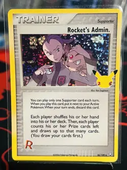 Pokemon TCG Rockets Admin 86/109 Celebrations 25th Anniversary Holo Rare NM - Image 1