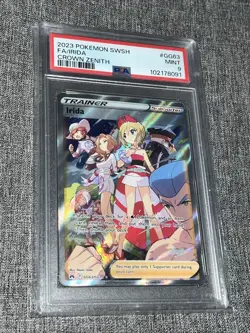 2023 POKEMON SWORD & SHIELD CROWN ZENITH #GG63 FULL ART/IRIDA PSA 9 102178091 - Image 1