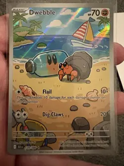 Pokemon TCG Dwebble BLK EN 129/086 Rare Holo 70 HP Flail Dig Claws - Image 1