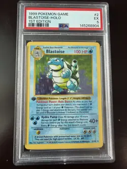 Pokemon first edition shadowless Blastiose PSA 5 - Image 1