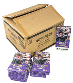 Lot (168) One Piece OP-10 Royal Blood English Sleeved Booster Packs Sealed - Image 1