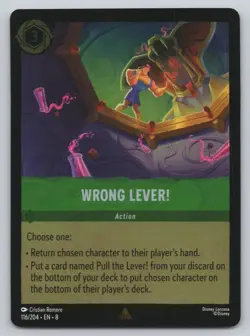 Disney Lorcana Cold Foil - Wrong Lever! 116/204 - Reign of Jafar (8) - Image 1