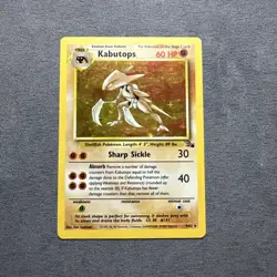 Pokemon TCG Kabutops Holo Rare Unlimited Card 9/62 Fossil - Image 1