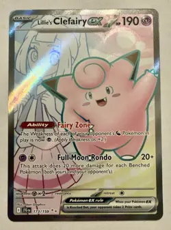 Lillies Clefairy ex 173/159 (JTG) Journey Together NM Full Art Pokemon Card - Image 1