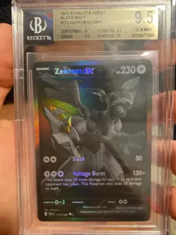 Zekrom EX 172/086 Black Bolt 2025 Beckett 9.5 (BGS 9.5) Gem Mint Pokemon Card - Image 1