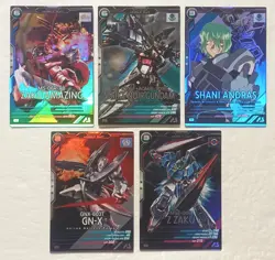 Lot of 5 Japanese Mobile Suit Gundam Arsenal Base Master Rare Card set - Image 1