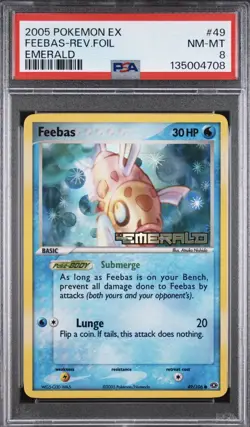 PSA 8 Feebas Ex Emerald Reverse Holo 49/106 Pokemon Card - Image 1