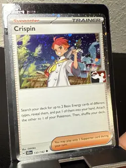 Pokemon TCG Crispin 133/142 Cosmos Holo Prize Pack Series 7 Trading Card TCG - Image 1
