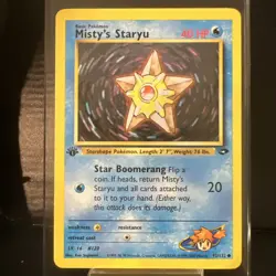 Pokemon TCG Misty’s StaryuGym Challenge Card 92/132 1st Edition NM/LP - Image 1
