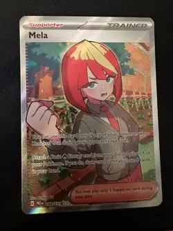 Mela 140/131 Prismatic Evolutions Full Art Ultra Rare Pokemon Card Near Mint - Image 1
