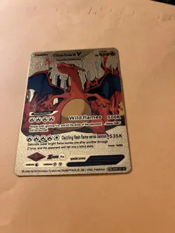 pokemon gold foil Fan Art charizard card - Image 1