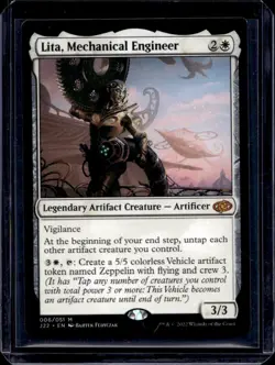 MTG Lita, Mechanical Engineer Jumpstart 2022. White Mythic Artifact Creature. - Image 1