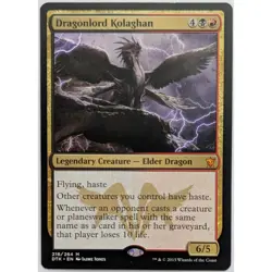 Dragonlord Kolaghan, Dragons of Tarkir (DTK) # 218 LP MTG - Image 1