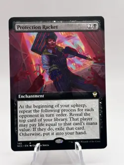 Protection Racket 140 Extended Art Commander: Streets of New Capenna NCC MTG NM - Image 1