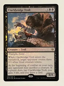Clackbridge Troll Throne of Eldraine Non-Foil MTG NM - Image 1