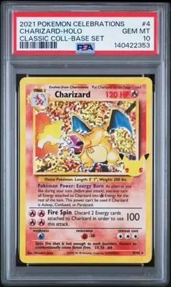2021 POKEMON CELEBRATIONS CLASSIC COLLECTION #4 CHARIZARD-HOLO PSA 10 - Image 1