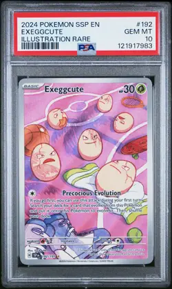 2024 POKEMON SSP EN-SURGING SPARKS ILLUSTRATION RARE #192 EXEGGCUTE PSA 10 - Image 1