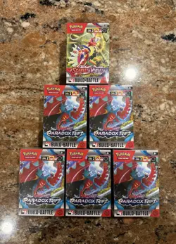 Pokemon TCG SEALED Build & Battle (5) Paradox Rift & (1) SV Base Box Lot Of 6 - Image 1