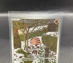 Pokemon TCG Swinub 165/159 Journey Together Illustration Rare Near Mint - Image 3