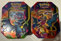 Pokemon TCG Mega Charizard X & Y EX Tins Sealed - Set of 2 - Image 1