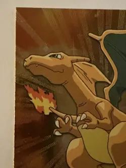 1999 Topps #06 Charizard Holo Foil TV Animation Series 1 Pokemon Black Logo NM - Image 4