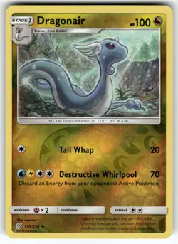 Dragonair (150) SM - Unified Minds Uncommon,Reverse Holo Pokemon NM - Image 1