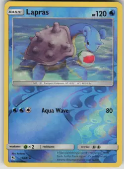 Pokemon TCG Lapras Rare Reverse Holo Hidden Fates 17/68 - Image 1