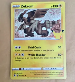 Pokemon TCG Zekrom 010/025 25th Anniversary Celebrations Holo NM - Image 1